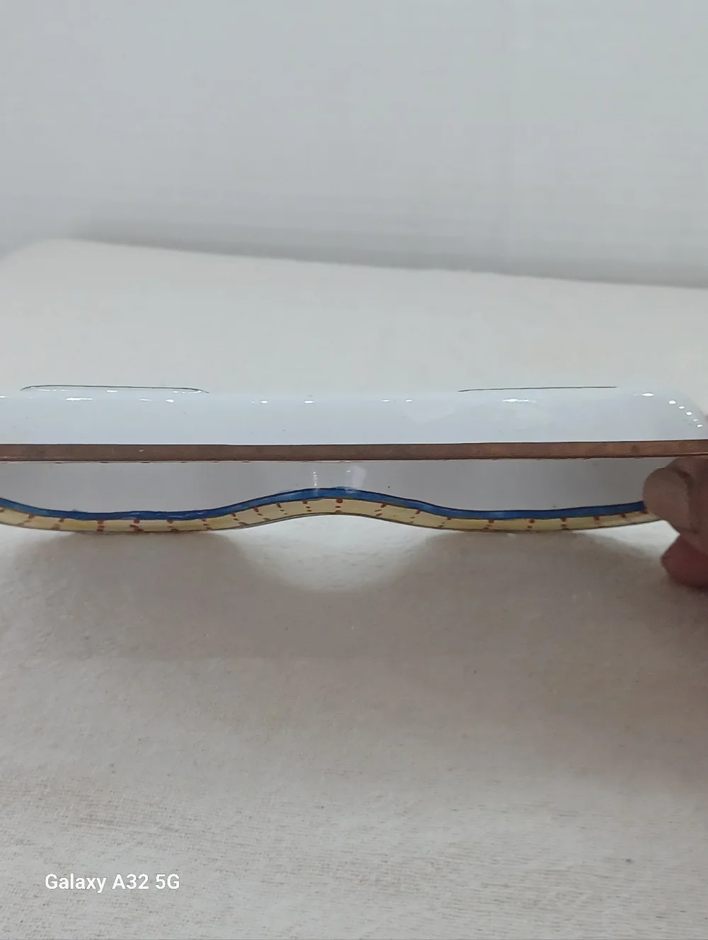Kelvin Chen, Enamel On Copper Eyeglass Holder With Butterfly Motif 6.5